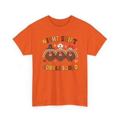 Night Shift Gobble Squad Night Worker Staff Thanksgiving T-Shirt