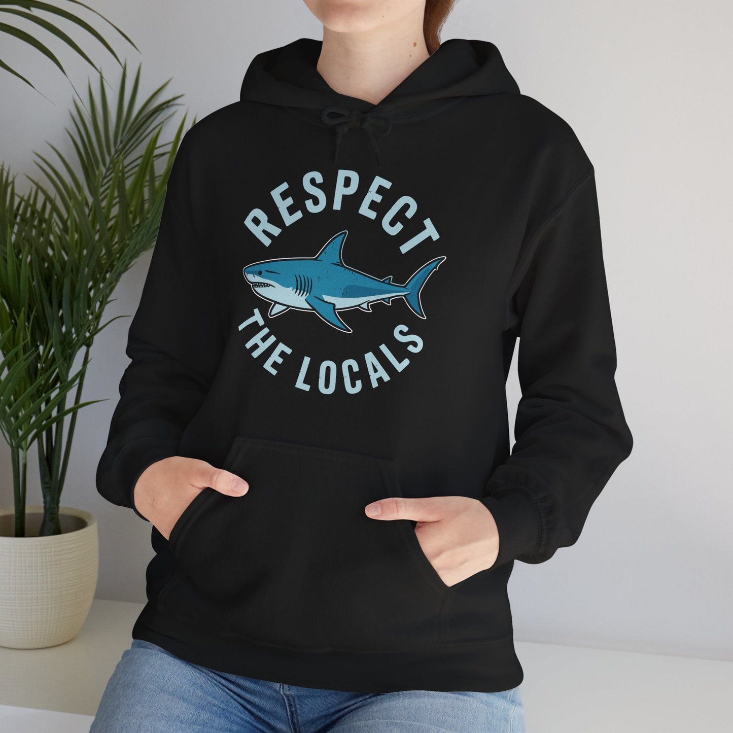 Respect The Locals Shark Ocean Animal Rights Biology Life Hoodie