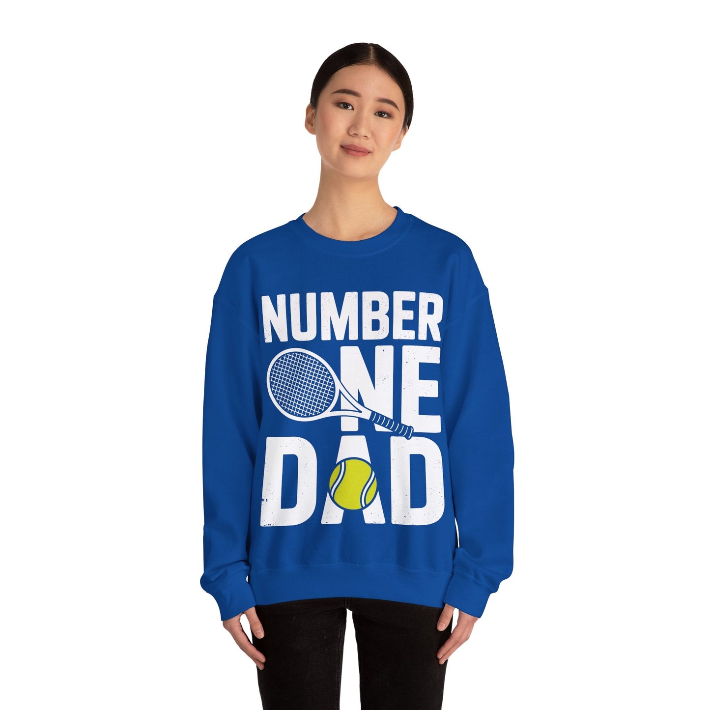 Tennis Dad Number One Daddy with Tennis Sayings Fathers Day Sweatshirt
