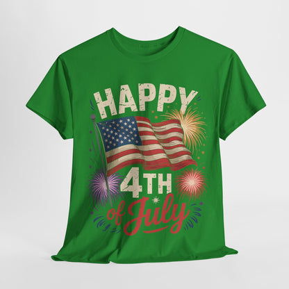 Happy 4th Of July Patriotic American US Flag 4th Of July T-Shirt
