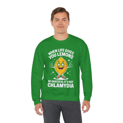 Lemons and Chlamydia Absurd Offensive Meme Sarcastic Edgy Sweatshirt