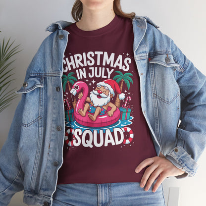 Christmas In July 2025 Squad Summer Beach Vacation Xmas Cool T-Shirt