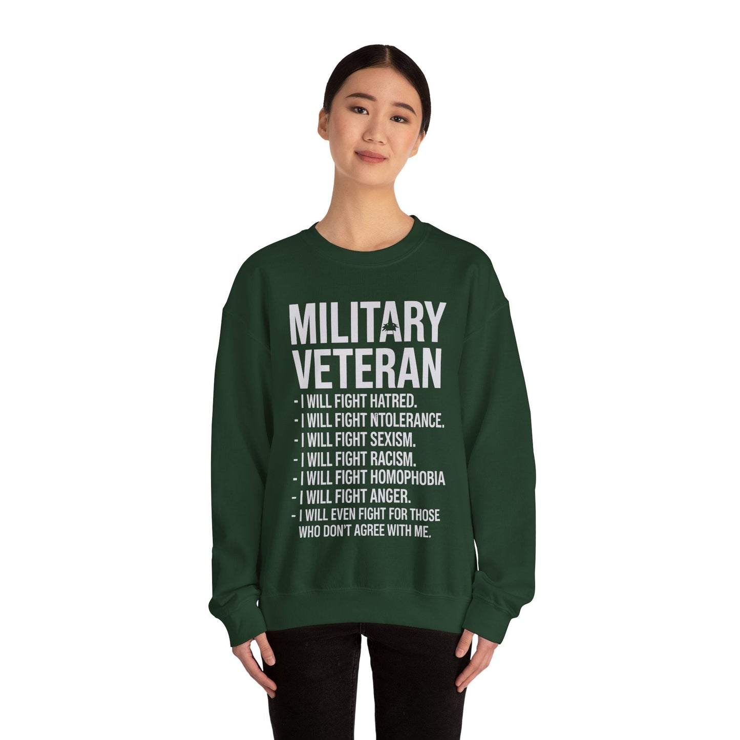 Military Veterans Against Trump 2025 Fight USA Election Sweatshirt