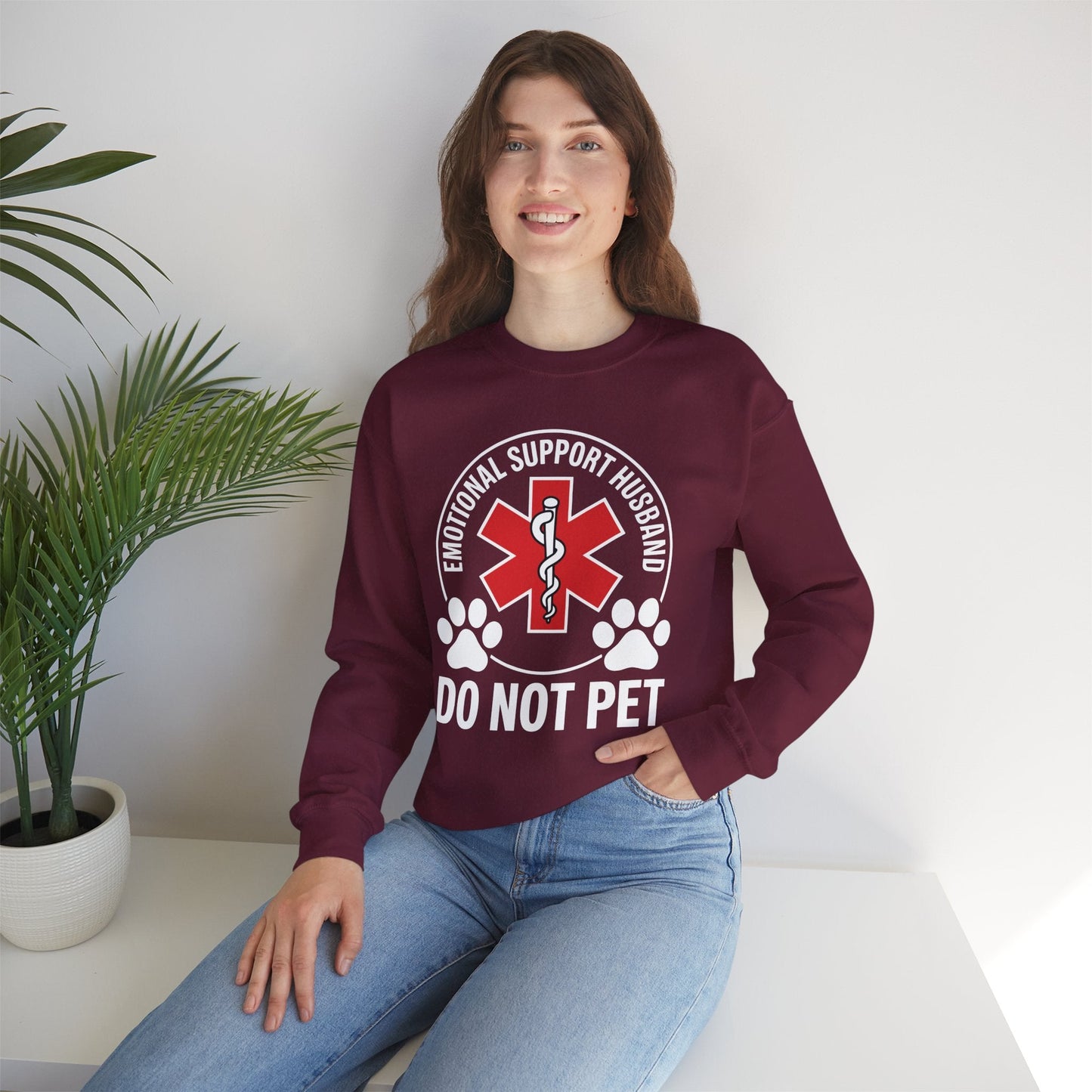 Emotional Support Husband Do Not Pet Sweatshirt