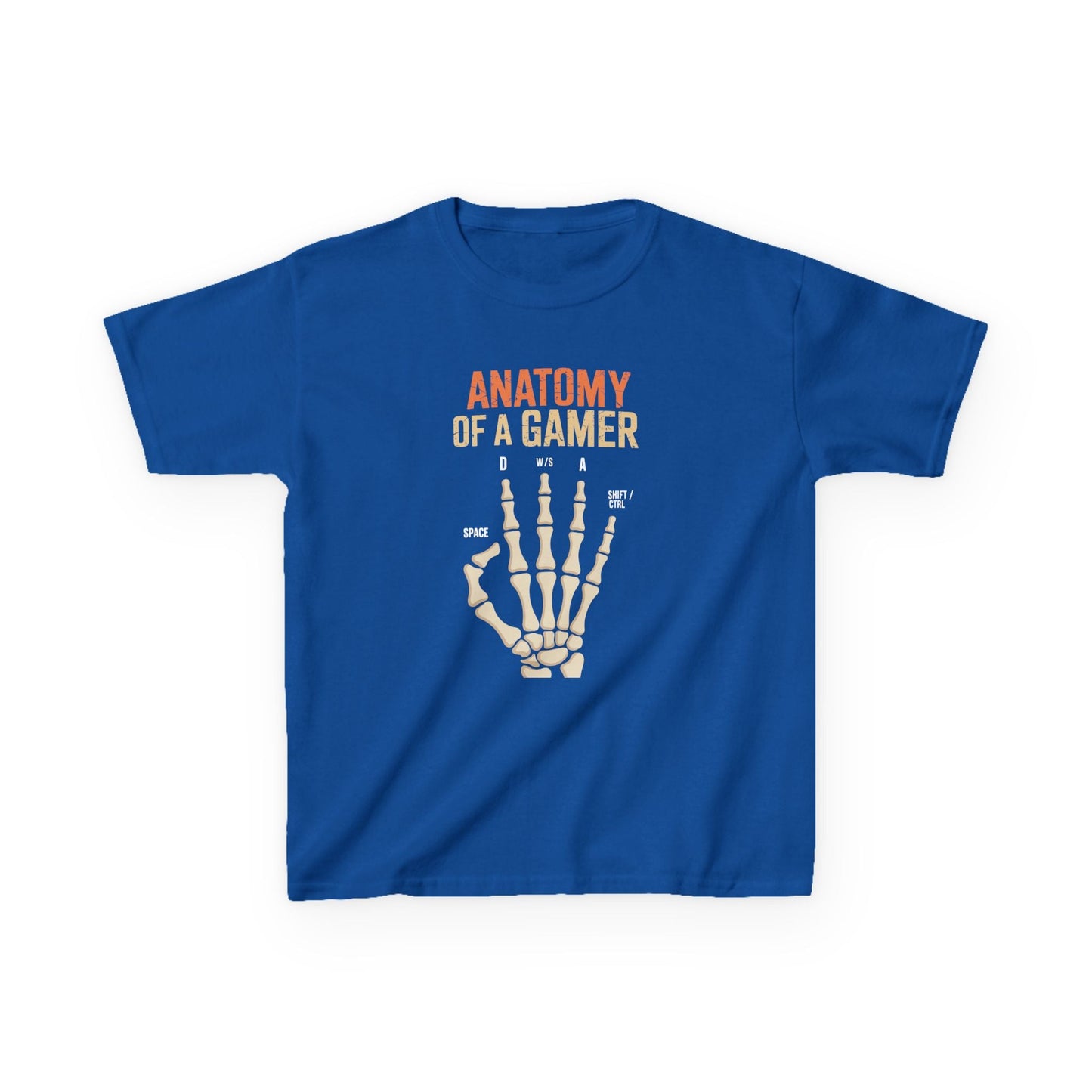 Funny Anatomy Of A Gamer Skeleton Hand Boys Kids Teens T-Shirt