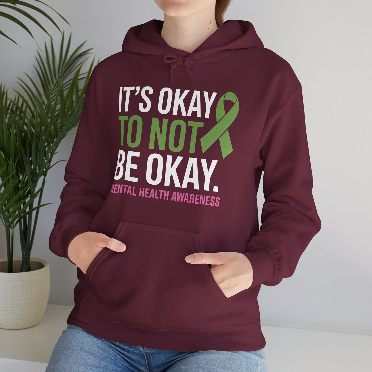 Its Okay To Not Be Okay Mental Health Awareness Ribbon Hoodie