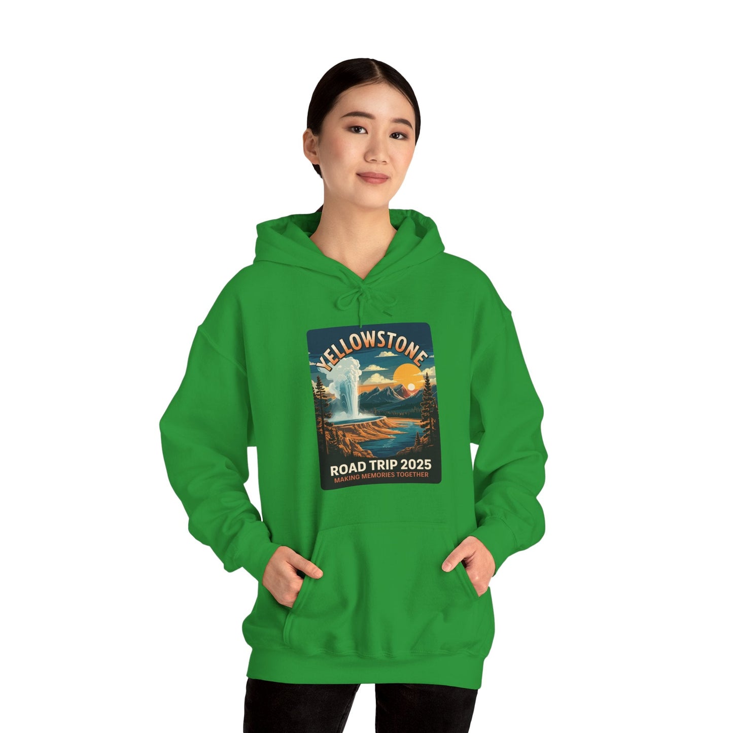 Yellowstone Family Road Trip 2025 National Park Outdoor Hoodie