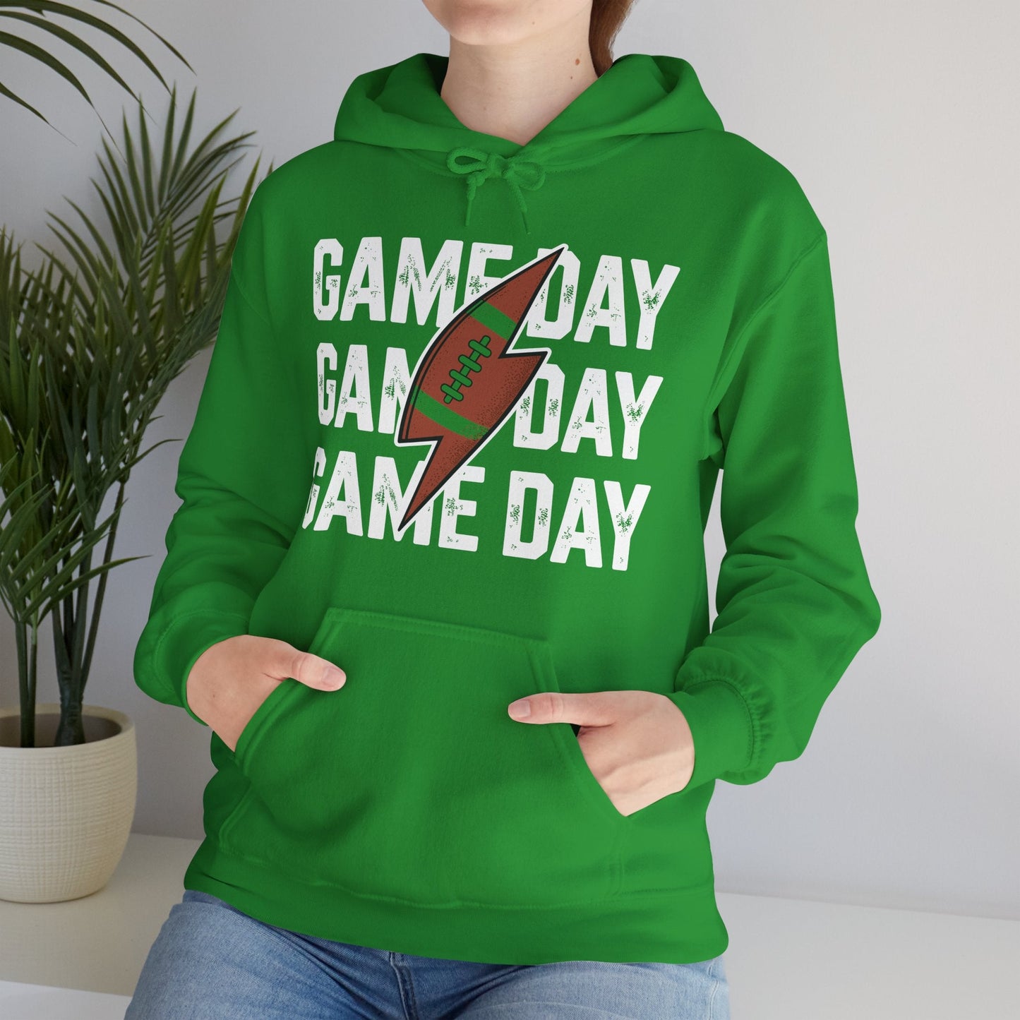 Vintage Game Day Football Lightning Bolt Funny Team Sport Hoodie