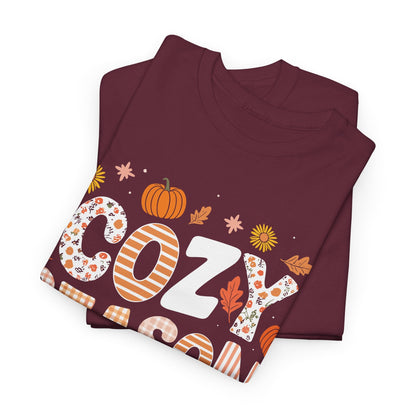 Cozy Season Autumn Fall Vibes Halloween Thanksgiving Pumpkin T-Shirt