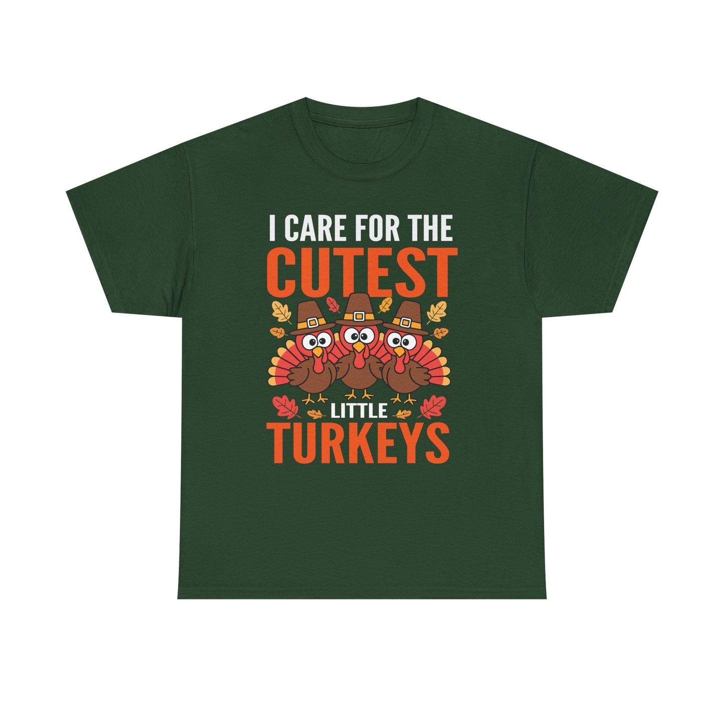 Care For Little Turkeys Nurse Fall Thanksgiving Scrub Top T-Shirt