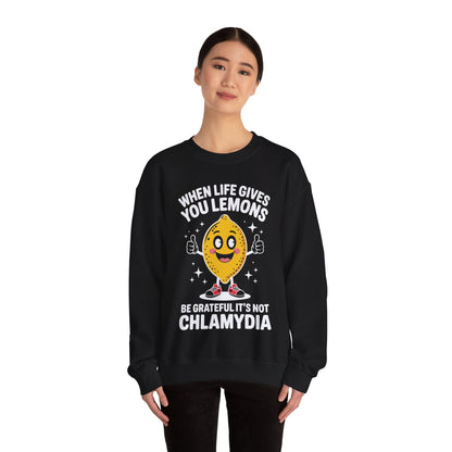 Lemons and Chlamydia Absurd Offensive Meme Sarcastic Edgy Sweatshirt