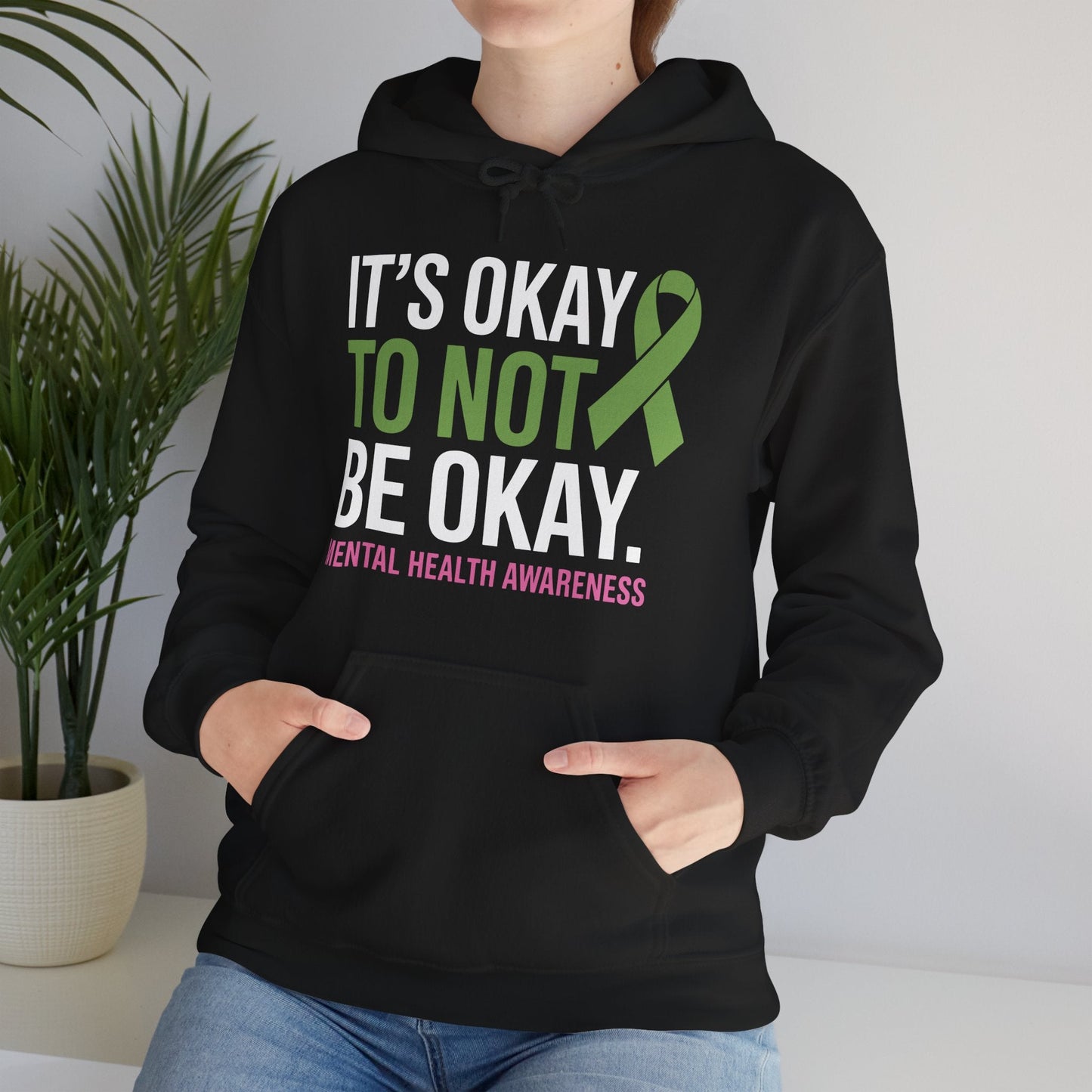 Its Okay To Not Be Okay Mental Health Awareness Ribbon Hoodie