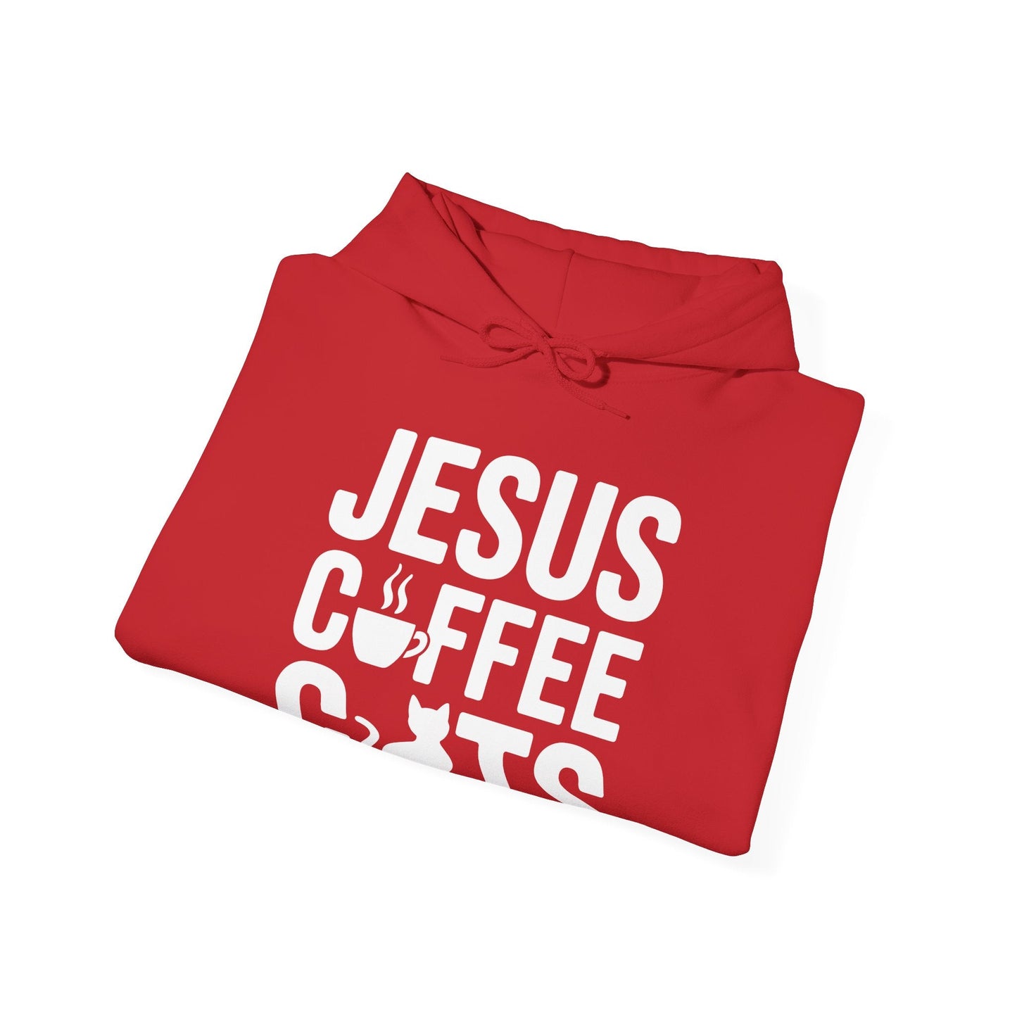 Christian Jesus, Coffee, Cats - Religous Cat Caffeine Lover Hoodie