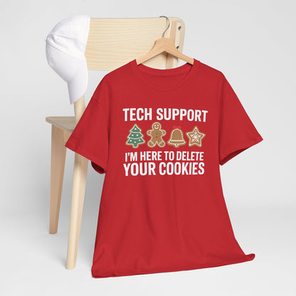 Christmas Tech Support Here To Delete Cookies Xmas Men Women T-Shirt