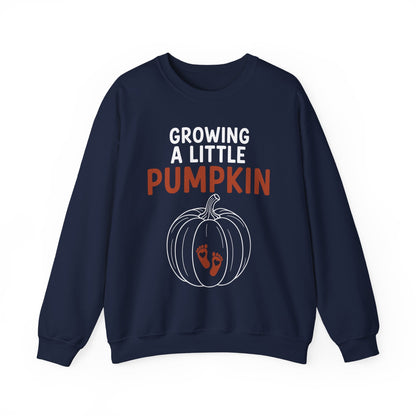 Growing A Little Pumpkin Fall Thanksgiving Baby Bump Wife Sweatshirt
