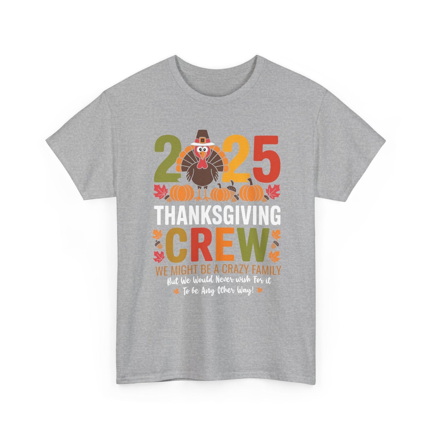 Family Thanksgiving 2025 Thanksgiving Crew Turkey Matching T-Shirt