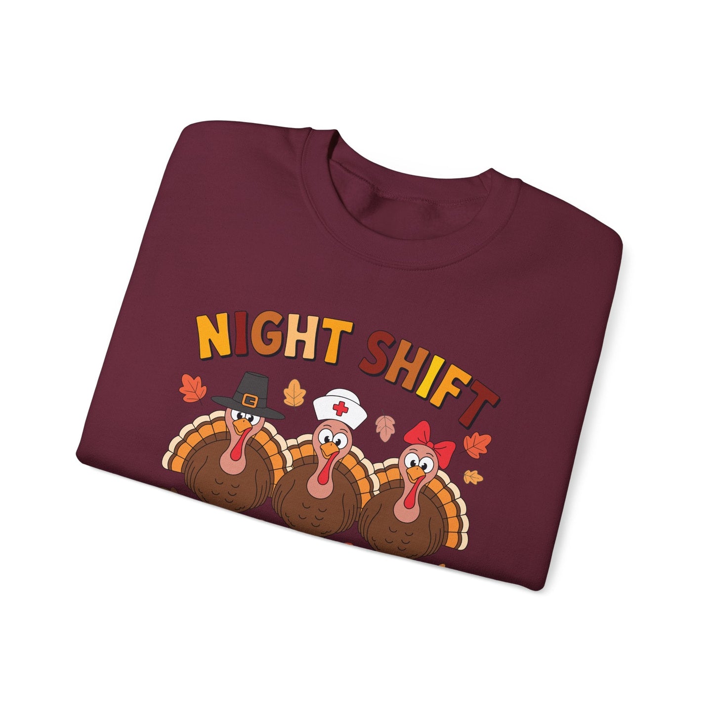Night Shift Gobble Squad Night Worker Staff Thanksgiving Sweatshirt