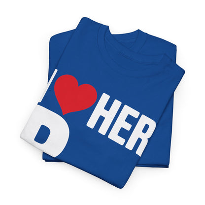 Funny Valentine's Day Couple Matching I Love Her Personality T-Shirt