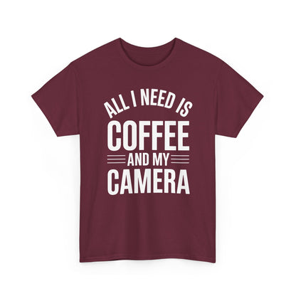 All I Need Is Coffee And My Camera Photography Gift T-Shirt