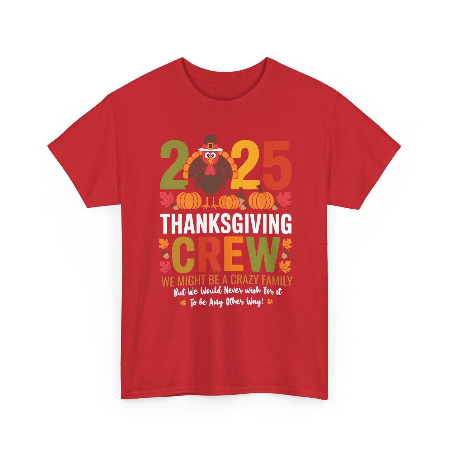 Family Thanksgiving 2025 Thanksgiving Crew Turkey Matching T-Shirt