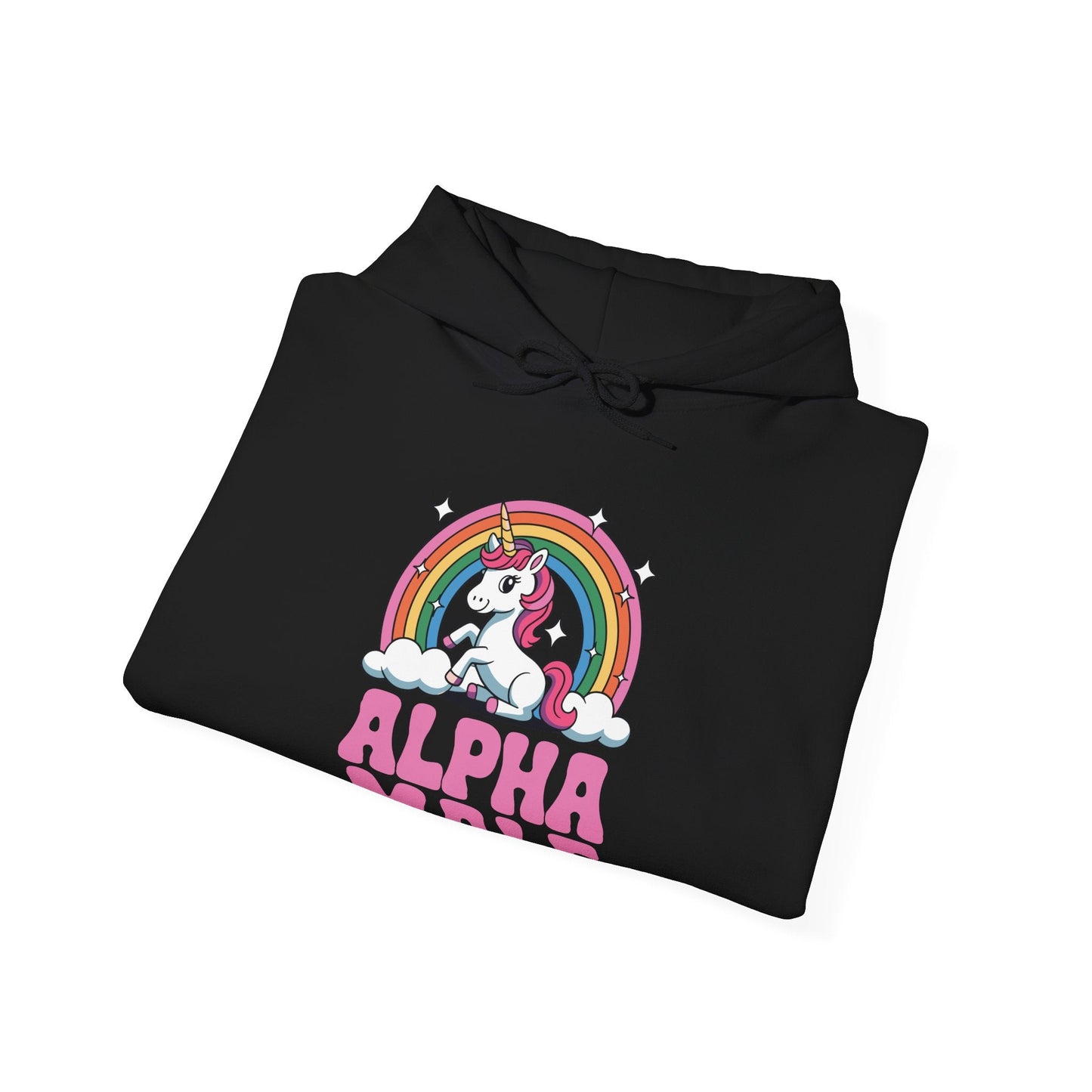 Funny Alpha Male Unicorn Sarcastic Ironic Weird Y2K Humor Hoodie