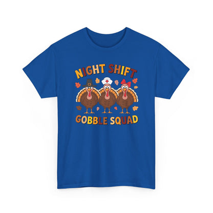 Night Shift Gobble Squad Night Worker Staff Thanksgiving T-Shirt