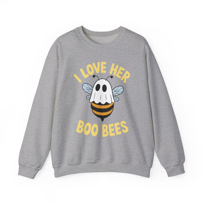 I Love Her Boo Bees Couples Halloween Adult Costume His Men Sweatshirt