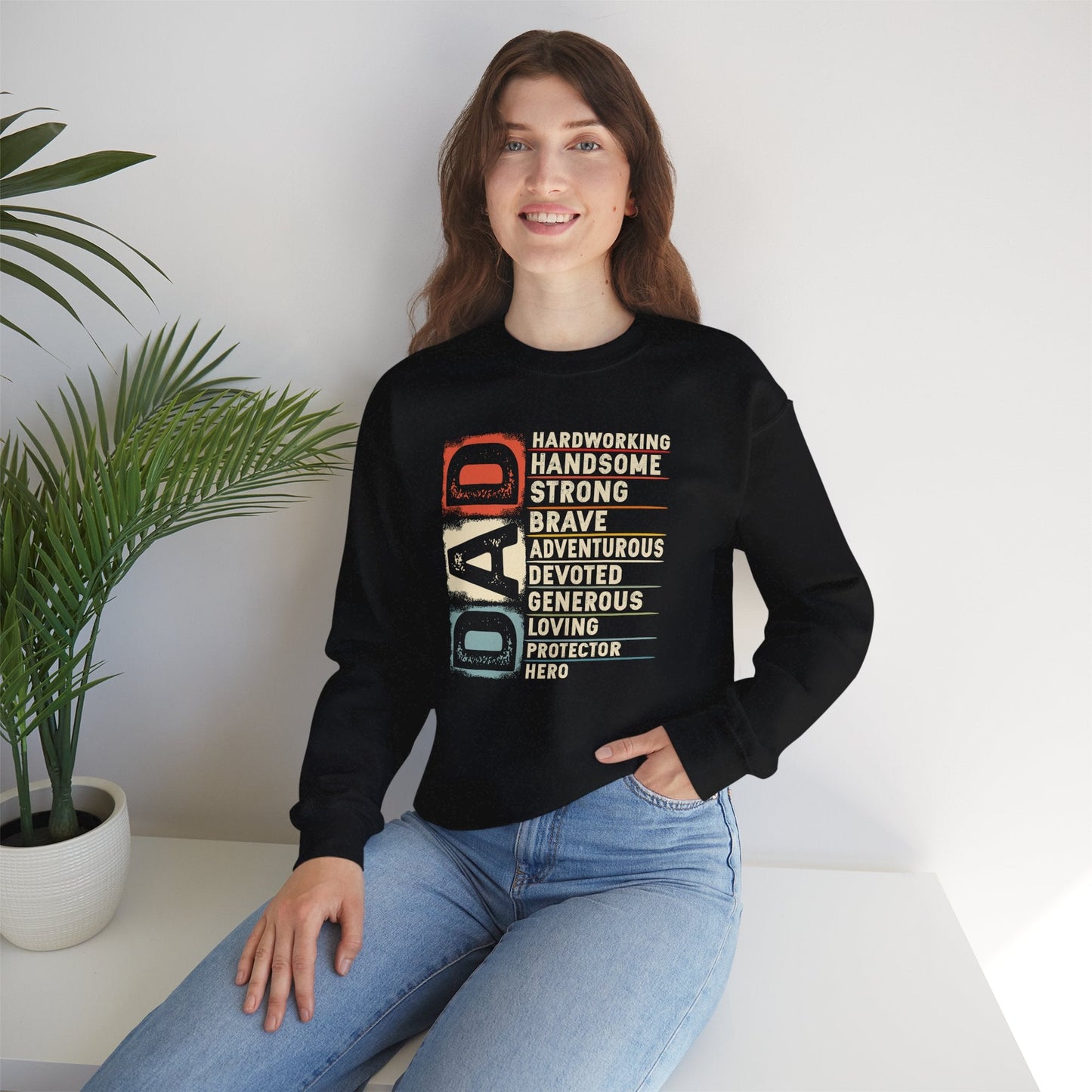 Vintage Funny Definition of Dad Retro Meme Joke Father's Day Sweatshirt