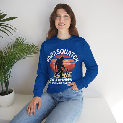 Retro Papa Squatch Like A Grandpa Funny Bigfoot Sasquatchy Sweatshirt