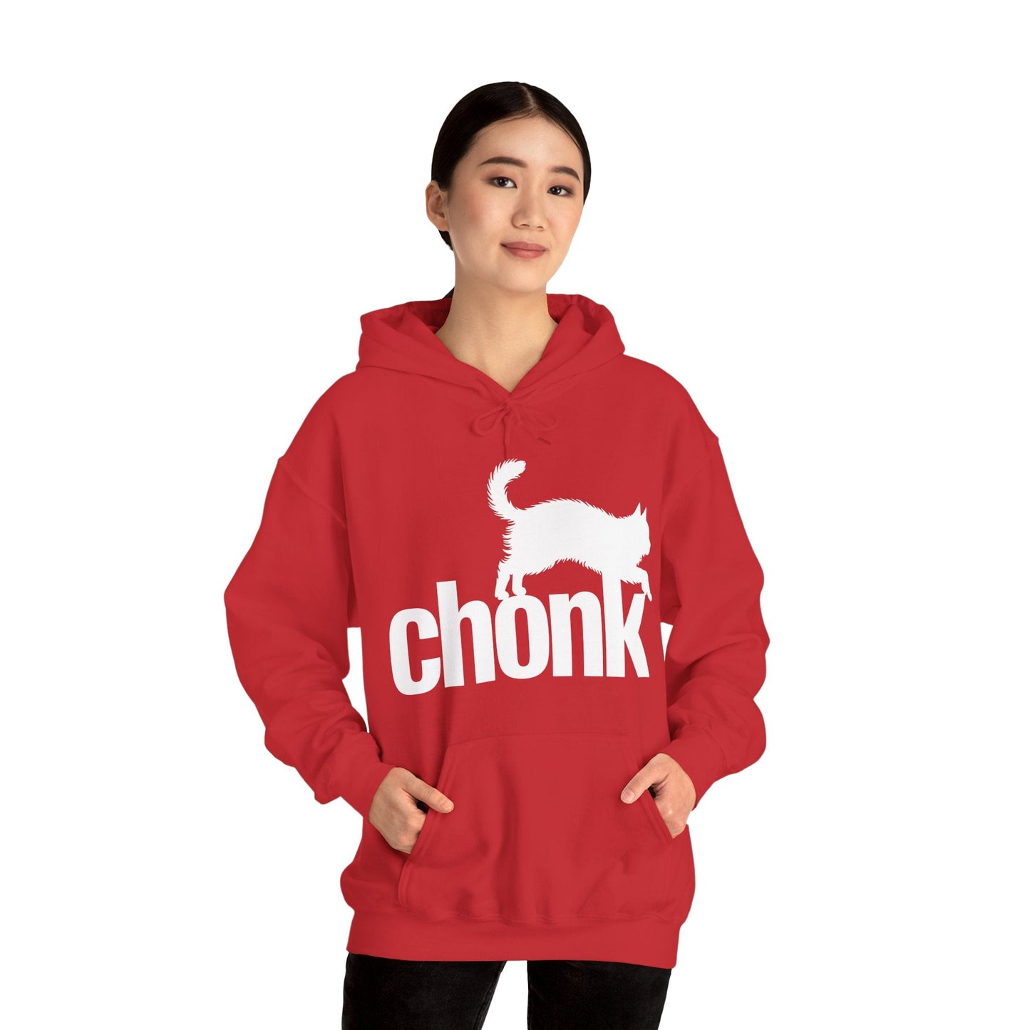 Chonk Cat Meme Funny Black Hoodie
