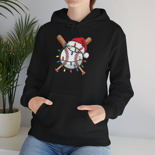 Santa Sports Design For Men Boys Christmas Baseball Player Hoodie