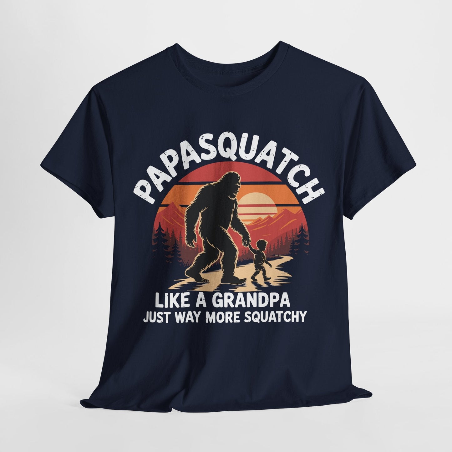 Retro Papa Squatch Like A Grandpa Funny Bigfoot Sasquatchy T-Shirt