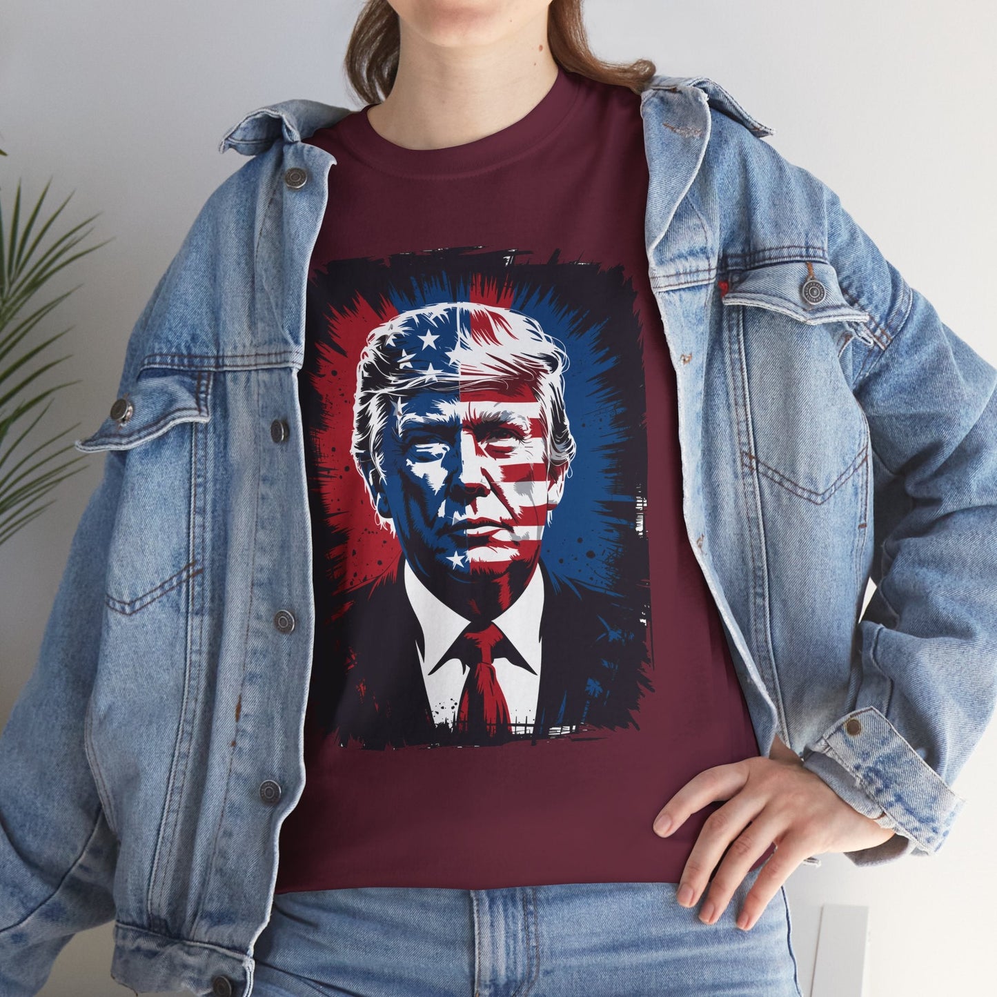 President Trump Portrait 4th July T-Shirt