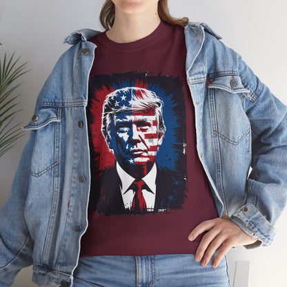 President Trump Portrait 4th July T-Shirt