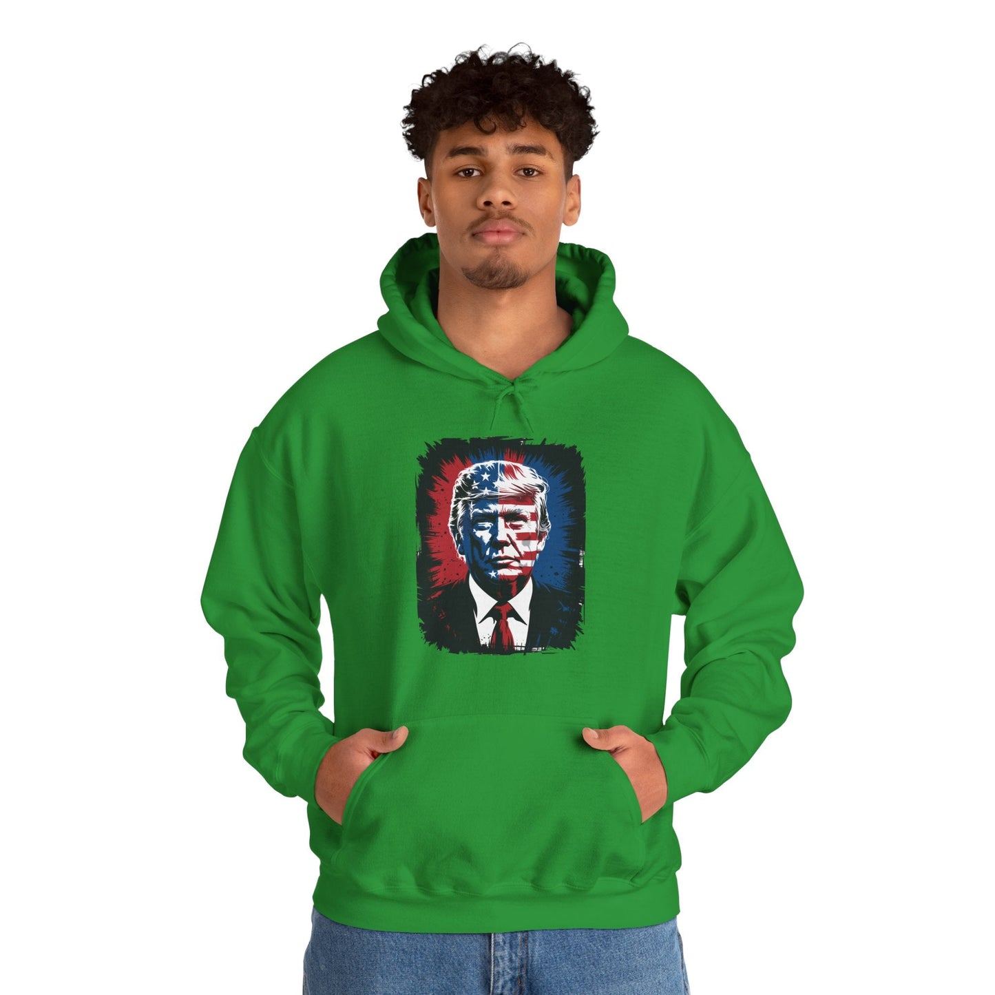 President Trump Portrait 4th July Hoodie