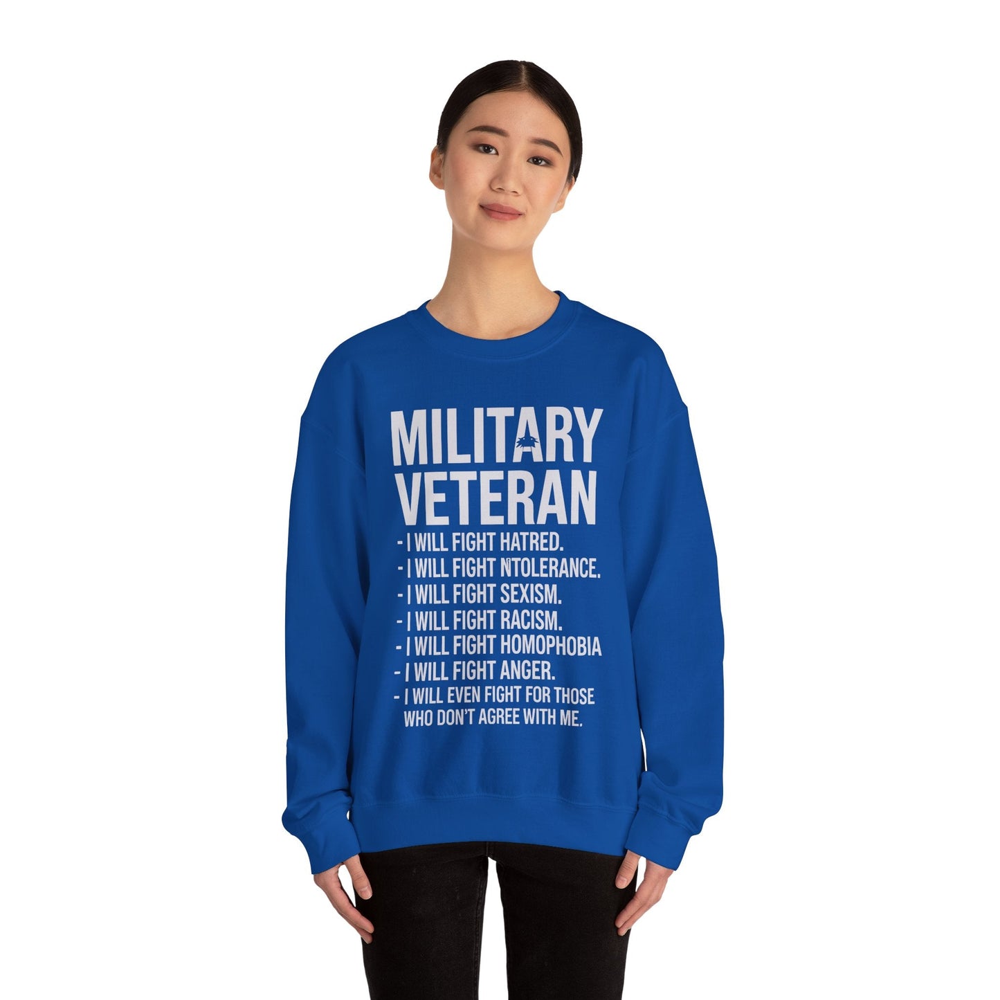 Military Veterans Against Trump 2025 Fight USA Election Sweatshirt