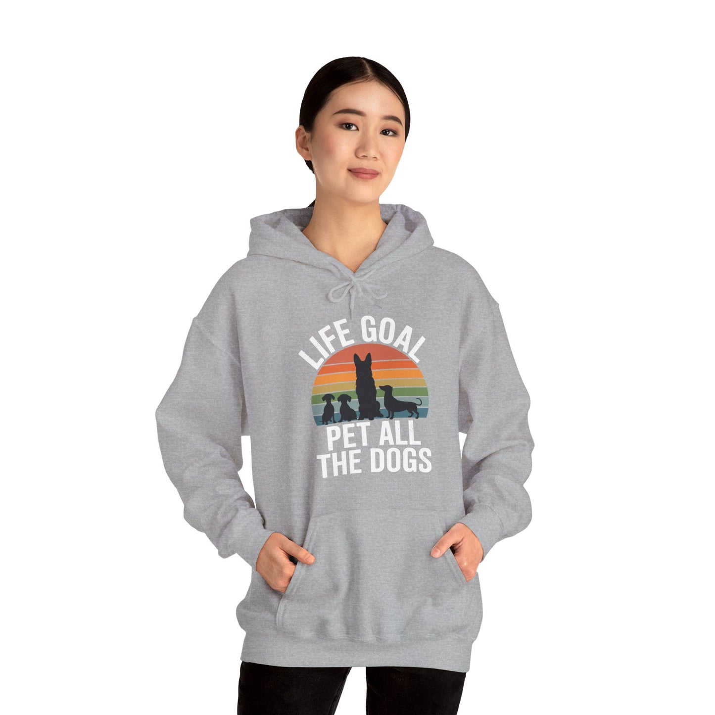 Life Goal Pet All The Dogs Funny Dog Hoodie