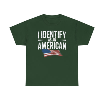 I Identify as an American No Identity Politics USA T-Shirt