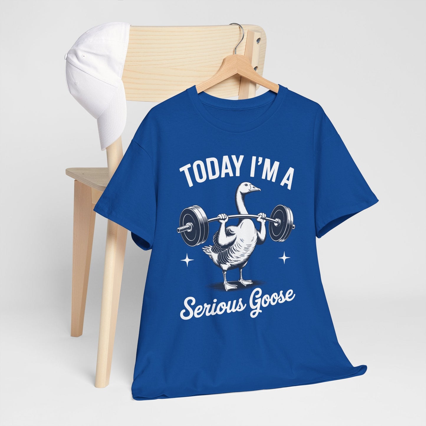 Funny Today I'm A Serious Goose Lifting Weights Gym Fitness T-Shirt