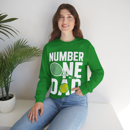 Tennis Dad Number One Daddy with Tennis Sayings Fathers Day Sweatshirt