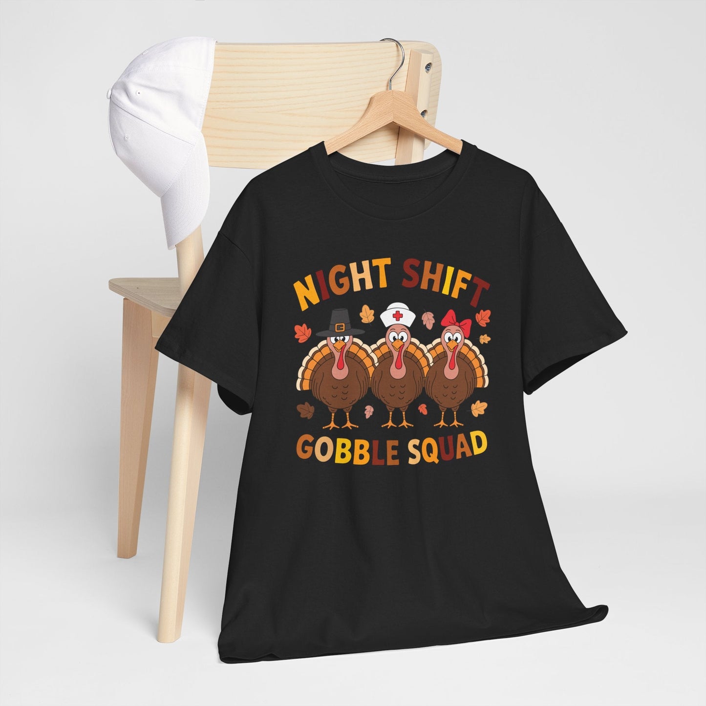 Night Shift Gobble Squad Night Worker Staff Thanksgiving T-Shirt
