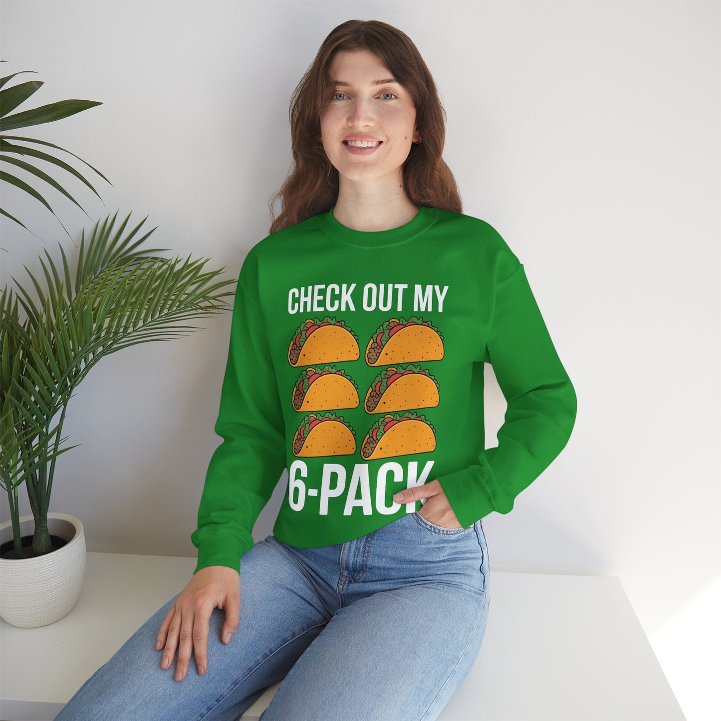 6 Pack Fitness Taco Funny Mexican Gym Top for Taco Lovers Sweatshirt