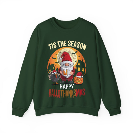 Happy Hallothanksmas Halloween Thanksgiving Merry Christmas Sweatshirt