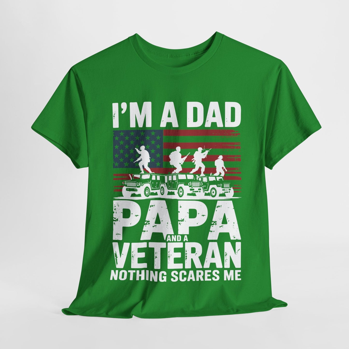 I'm A Dad Papa And Veteran Funny Retro Dad Papa Grandpa T-Shirt