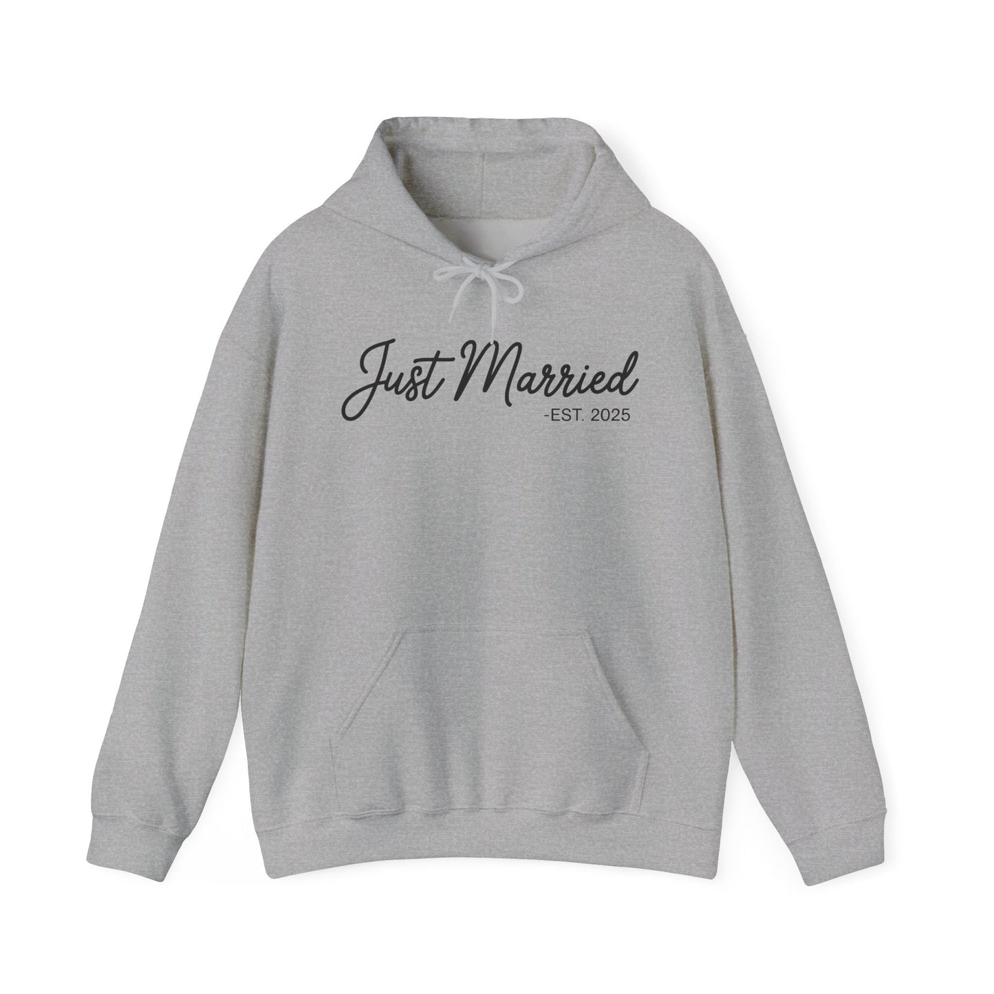 Just Married 2025 Honeymoon Wedding Couples Fiancee Hoodie