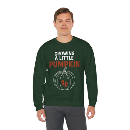 Growing A Little Pumpkin Fall Thanksgiving Baby Bump Wife Sweatshirt