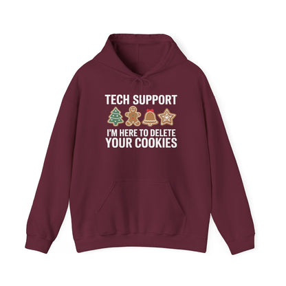 Christmas Tech Support Here To Delete Cookies Xmas Men Women Hoodie