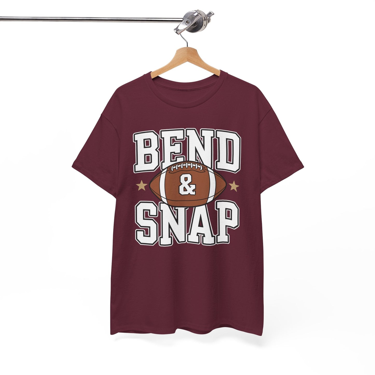 Funny Game Day Touchdown Season Cute Bend and Snap Football T-Shirt
