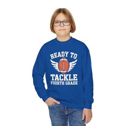 Ready To Tackle Fourth Grade Back To School Football Sweatshirt
