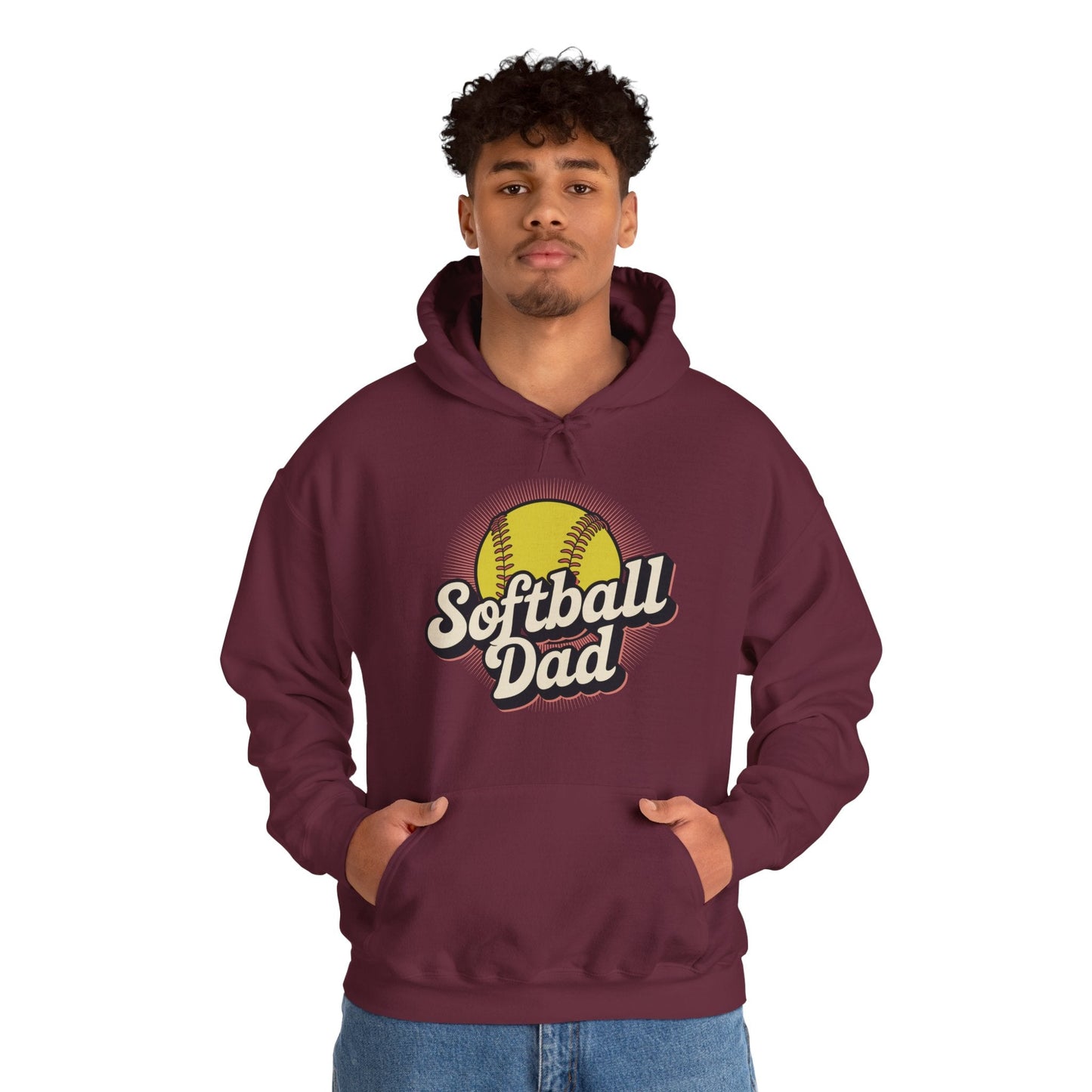 Funny Fathers Day Softball Dad Gift From Daughter Son Wife Hoodie